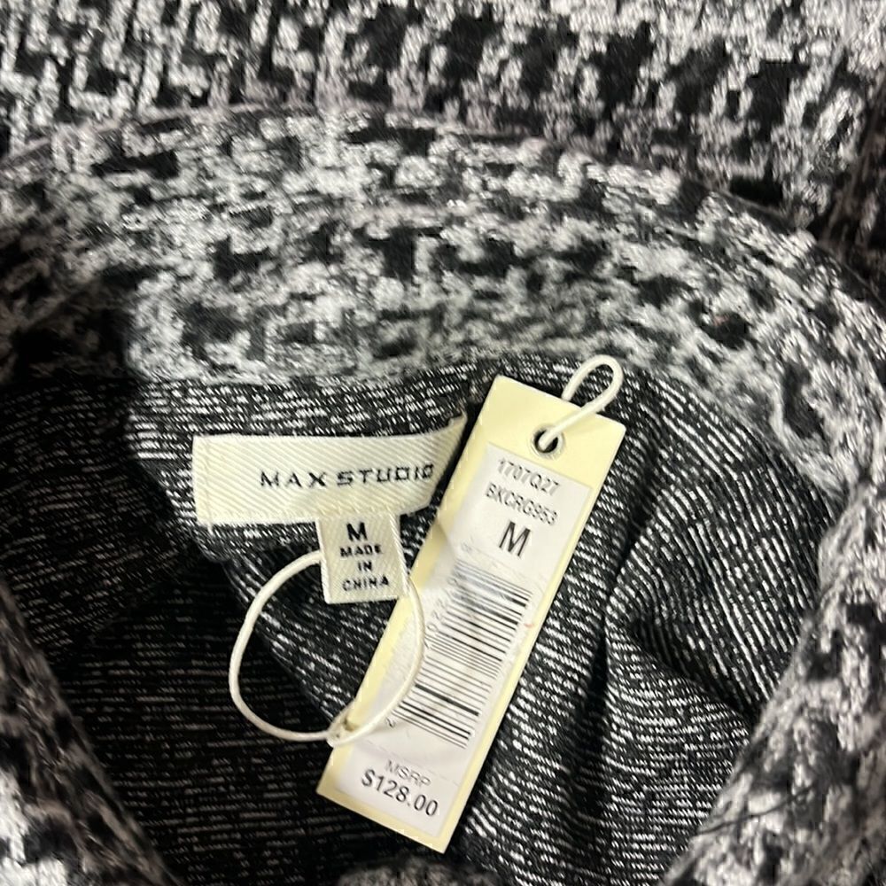 ‎Max Studio houndstooth Shacket Top Jacket - Picture 5 of 6